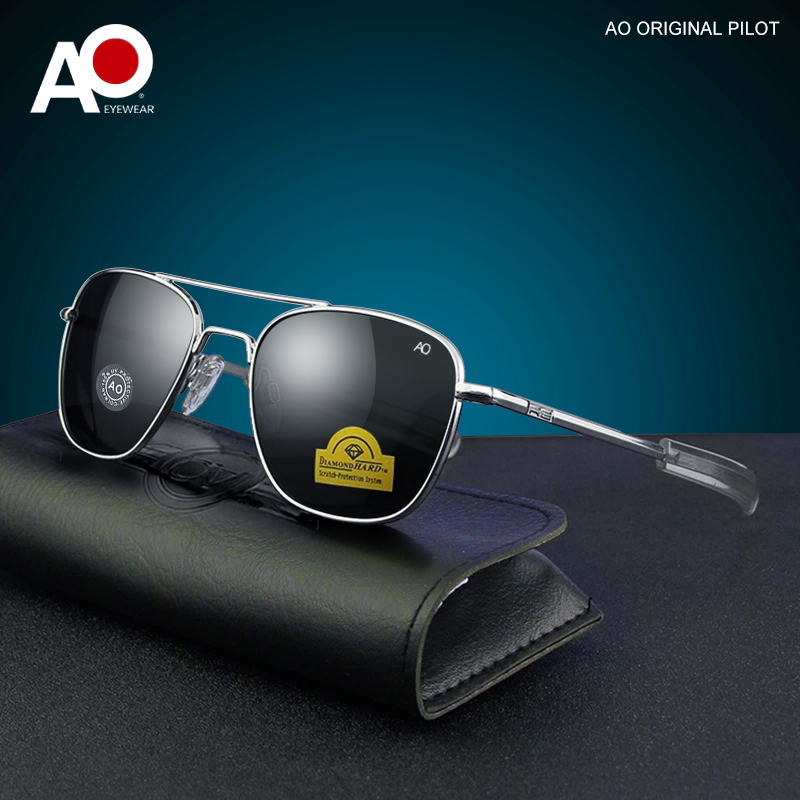 Sunglasses Aviator Polarized - 1 ชิ้น/3 ชิ้น เอโอ ไพลอตแว่นตากันแดดแฟชั่นผู้ชายผู้หญิง, กรอบโลหะคุณภาพสูงยี่ห้อดีไซเนอร์เลนส์กระจกนิรภัย