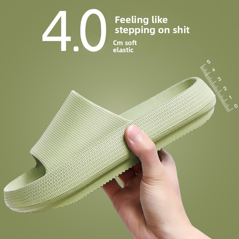 Espadrille Slip On - รองเท้าแตะสำหรับใช้ในบ้านสำหรับผู้ชายและผู้หญิง พื้นหนา สำหรับคู่รัก เงียบขณะเดินในห้องน้ำ พร้อมคุณสมบัติตรวจจับอุจจาระ