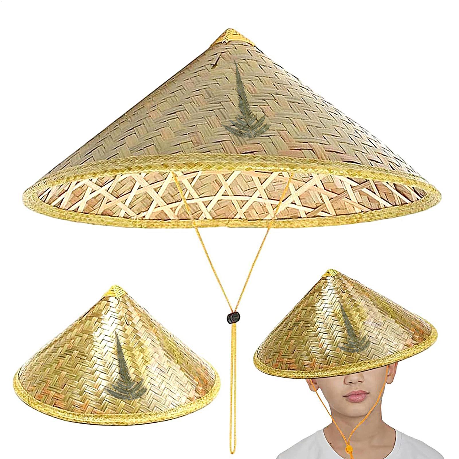 หมวกฟางจีนทำมือจากหวายพร้อมสาย - Bucket Hat Straw บทวิจารณ์และราคา