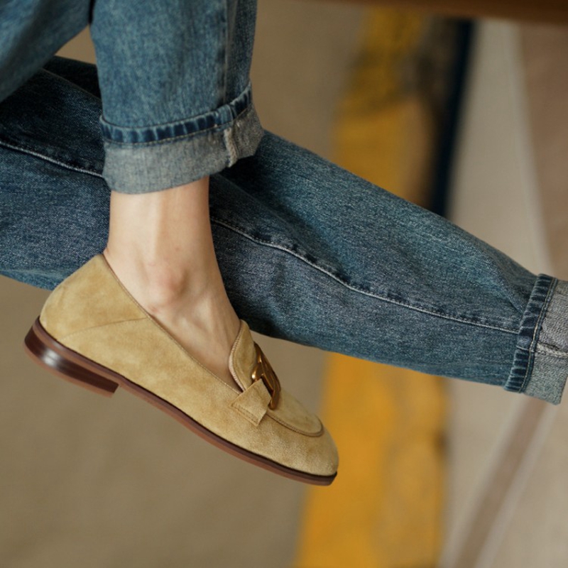 หนังนิ่มหนังผู้หญิง Loafers ฤด - Casual Sandal Leather บทวิจารณ์และราคา