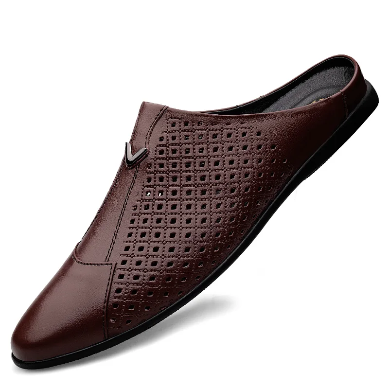 2024 ผู้ใหญ่ฤดูร้อนครึ่งลาก Pe - Flip Flop Leather Men บทวิจารณ์และราคา