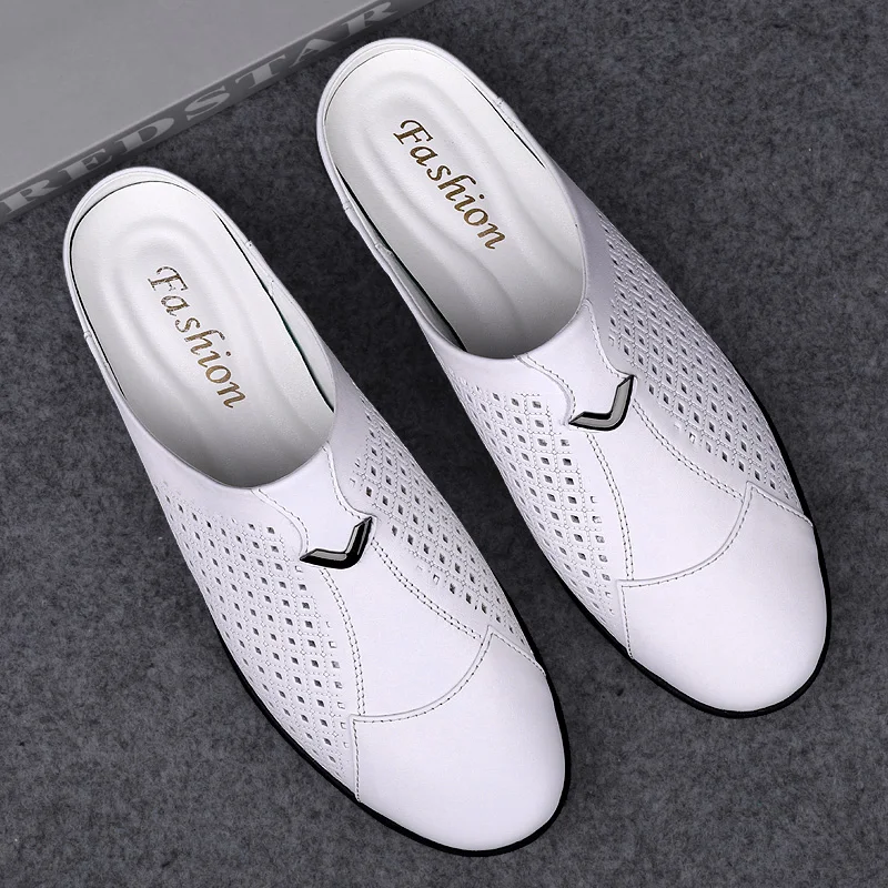 2024 ผู้ใหญ่ฤดูร้อนครึ่งลาก Pe - Flip Flop Leather Men บทวิจารณ์และราคา