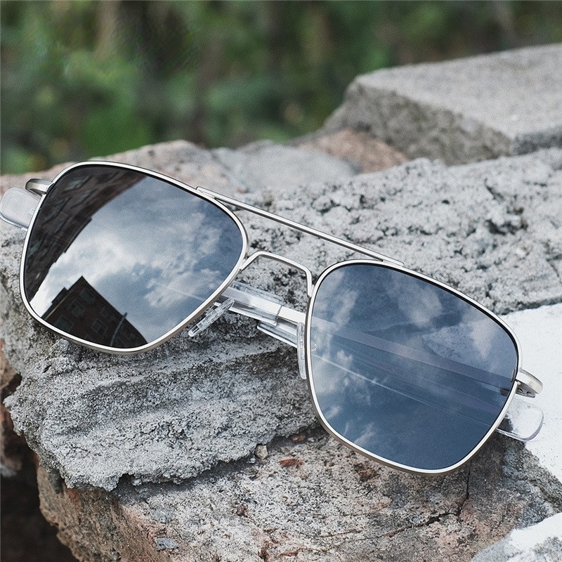 Retro แว่นตากันแดดกรอบโลหะ Pol - Sunglasses Aviator Polarized บทวิจารณ์และราคา
