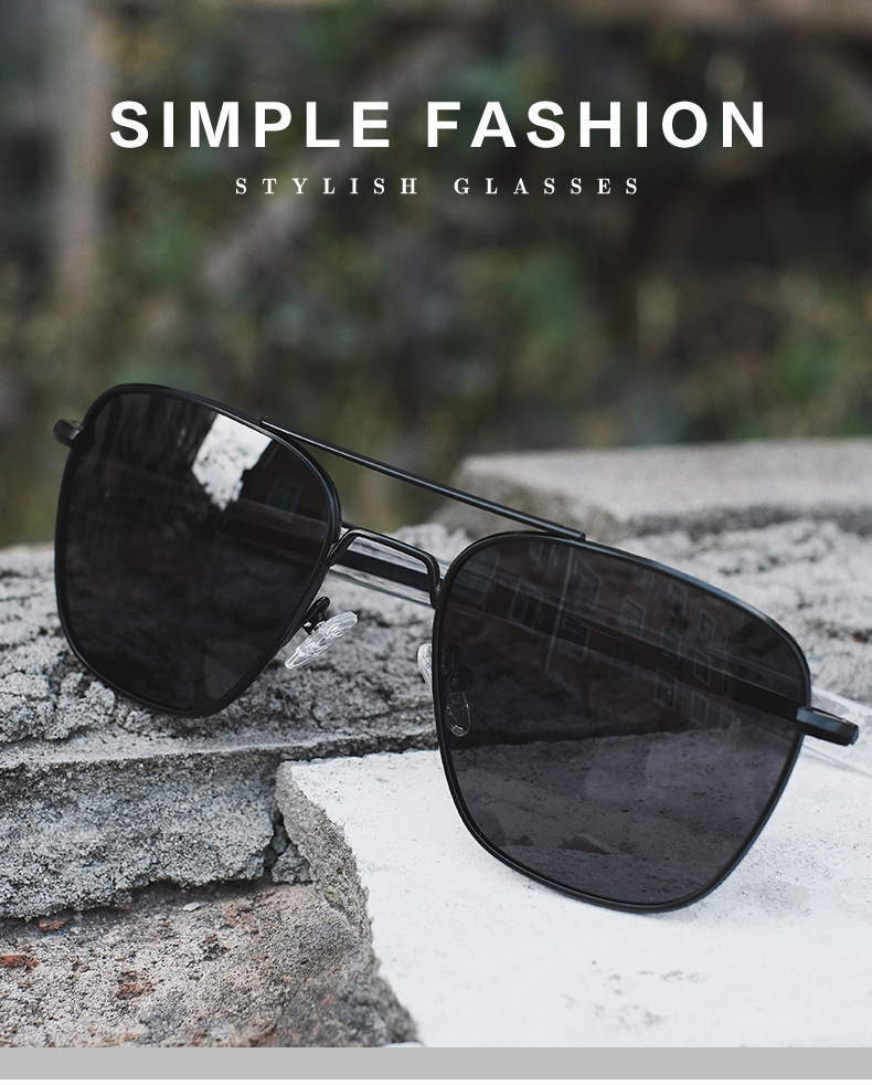 Retro แว่นตากันแดดกรอบโลหะ Pol - Sunglasses Aviator Polarized บทวิจารณ์และราคา