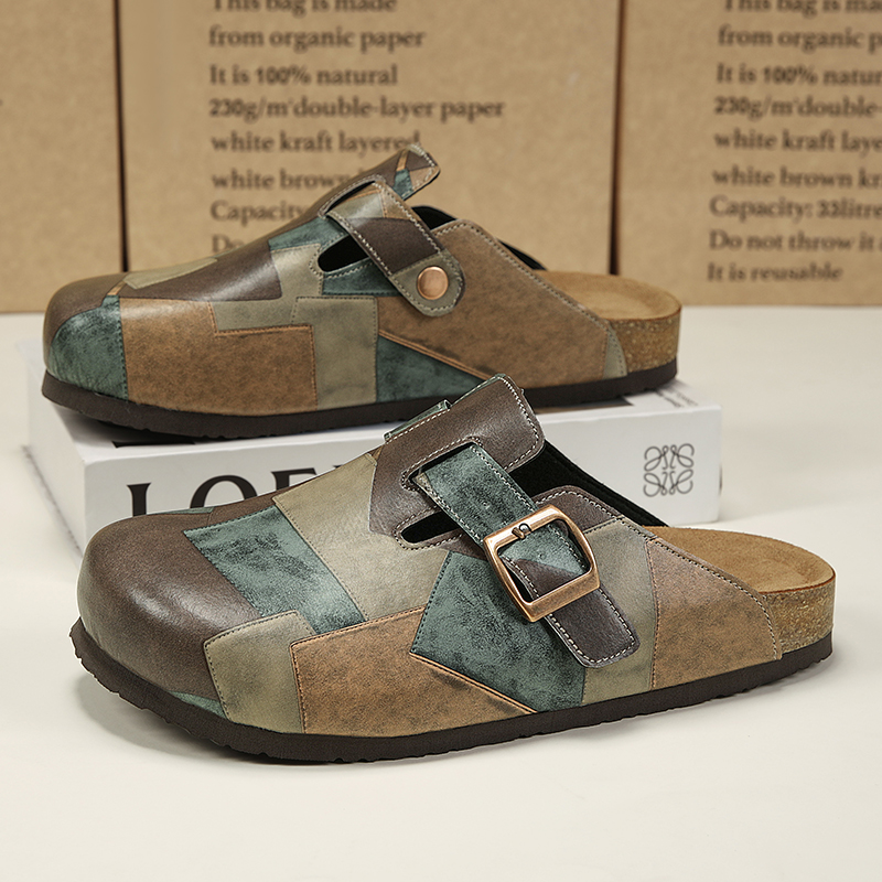 รองเท้าแตะแบบสวมเปิดส้นหนังแฟช - Flip Flop Leather Men บทวิจารณ์และราคา