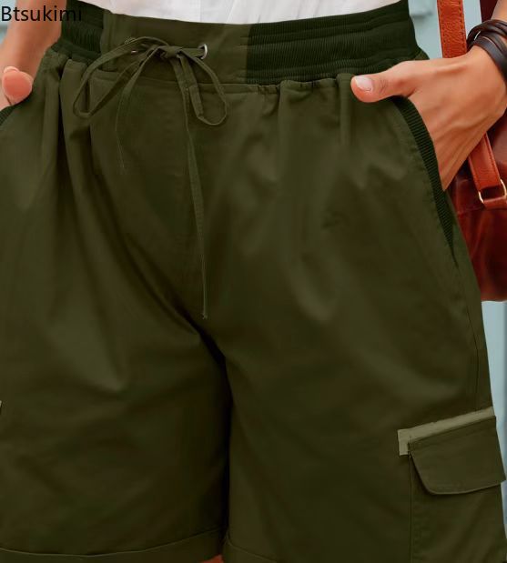 กางเกงขาสั้นคาร์โก้ผู้หญิง ปี  - Short Linen Drawstring บทวิจารณ์และราคา