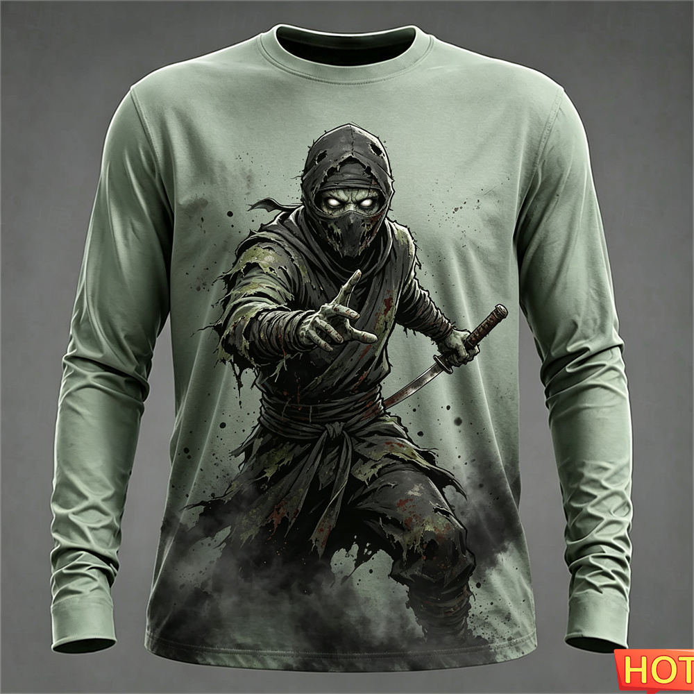 เสื้อยืดแขนยาวผู้ชายสำหรับฤดูใ - Tee Graphic Print บทวิจารณ์และราคา